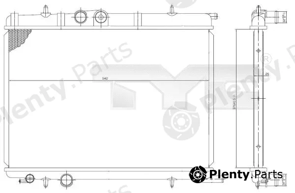 TYC 726-0006 — Radiator, engine cooling
