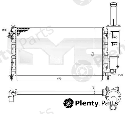 TYC 709-0013 — Radiator, engine cooling