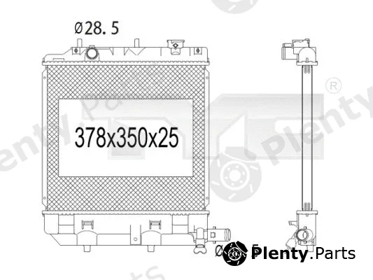 TYC 720-1003 — Radiator, engine cooling