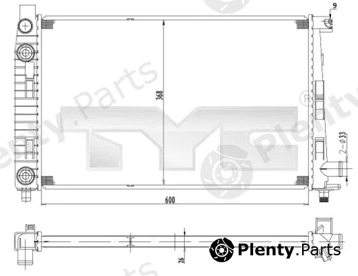 TYC 721-0012 — Radiator, engine cooling