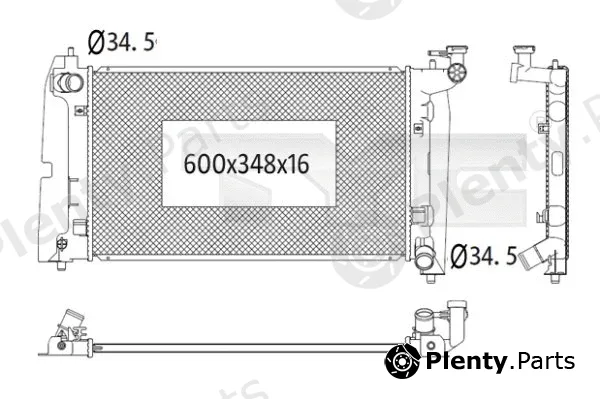 TYC 736-1020 — Radiator, engine cooling