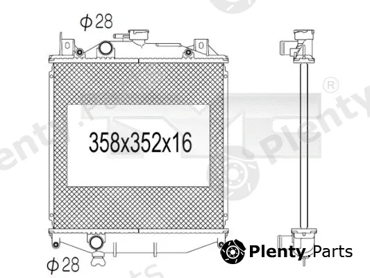 TYC 735-1006 — Radiator, engine cooling