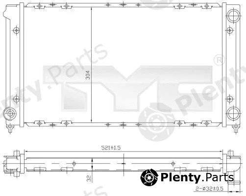 TYC 737-0019 — Radiator, engine cooling