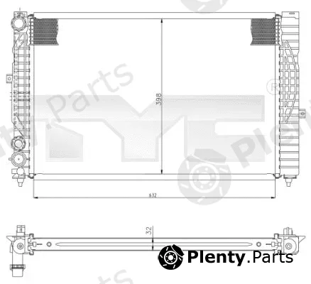TYC 702-0034 — Radiator, engine cooling