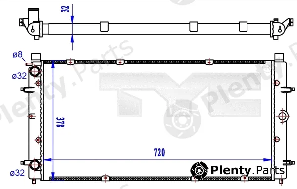 TYC 737-0059-R — Radiator, engine cooling