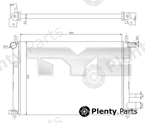 TYC 710-0054 — Radiator, engine cooling