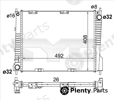 TYC 728-0058 — Radiator, engine cooling