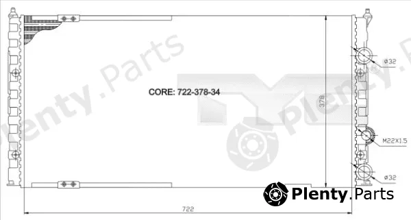 TYC 737-0011 — Radiator, engine cooling