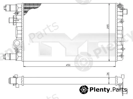 TYC 709-0012 — Radiator, engine cooling