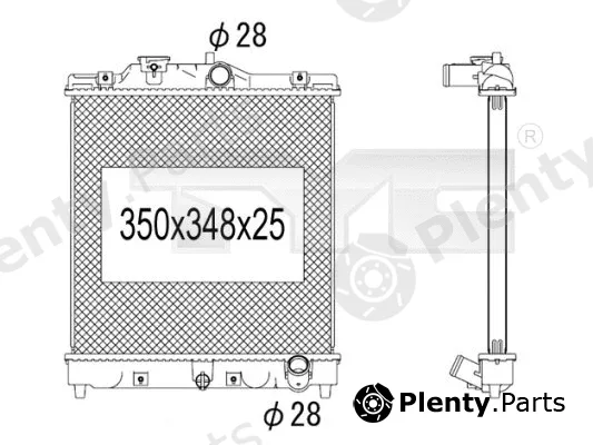 TYC 712-1008 — Radiator, engine cooling
