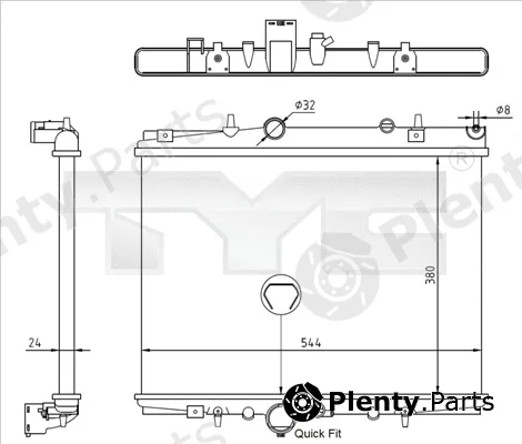 TYC 726-0018-R — Radiator, engine cooling