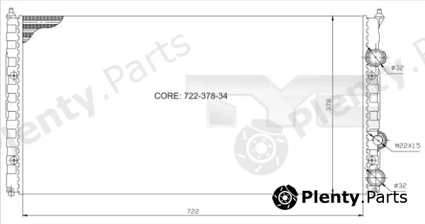 TYC 737-0021 — Radiator, engine cooling