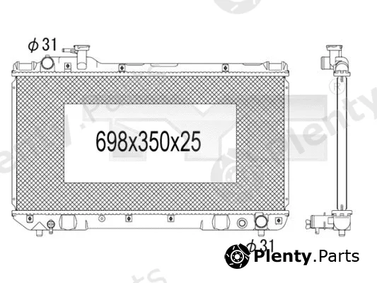 TYC 736-1017 — Radiator, engine cooling