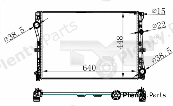 TYC 721-0021 — Radiator, engine cooling