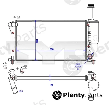 TYC 709-0025-R — Radiator, engine cooling