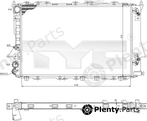 TYC 702-0026-R — Radiator, engine cooling