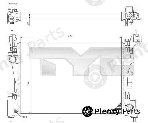 TYC 709-0018 — Radiator, engine cooling
