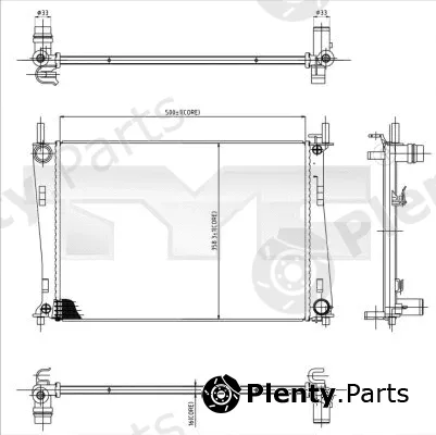 TYC 710-0031 — Radiator, engine cooling