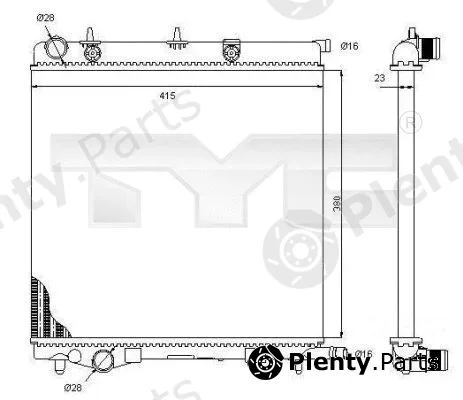 TYC 705-0068 — Radiator, engine cooling