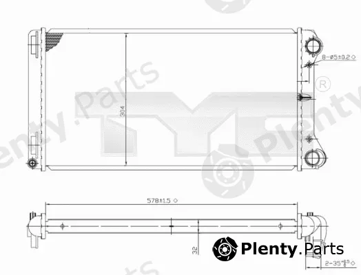 TYC 709-0002 — Radiator, engine cooling