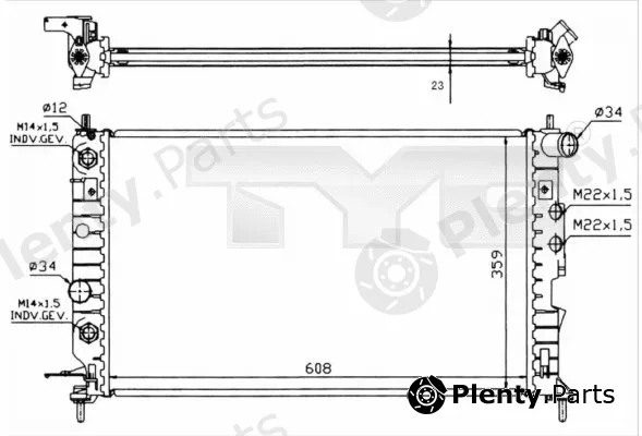 TYC 725-0004-R — Radiator, engine cooling