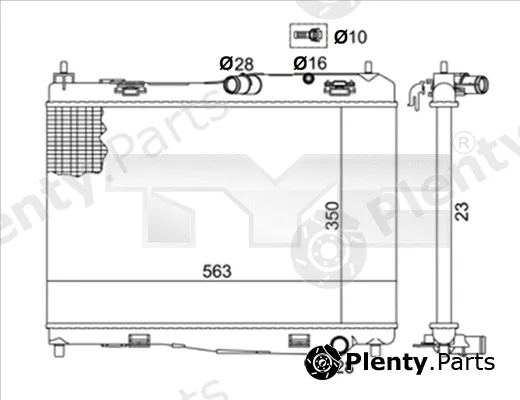 TYC 710-0059-R — Radiator, engine cooling