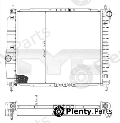 TYC 706-0021 — Radiator, engine cooling