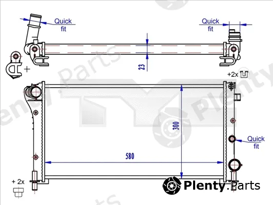 TYC 709-0024-R — Radiator, engine cooling
