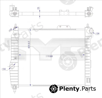 TYC 706-0021-R — Radiator, engine cooling