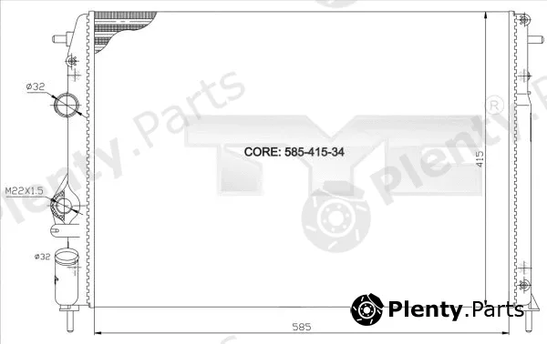 TYC 728-0011 — Radiator, engine cooling
