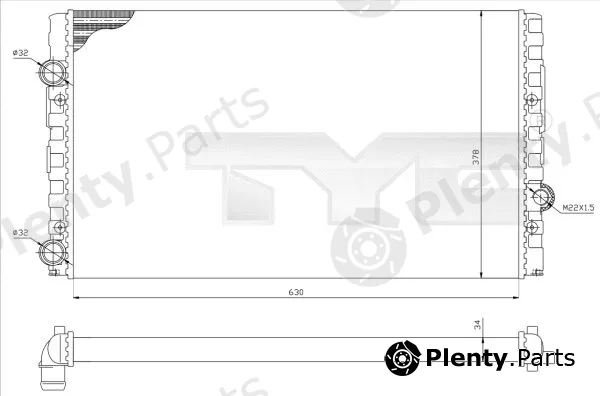 TYC 737-0051-R — Radiator, engine cooling