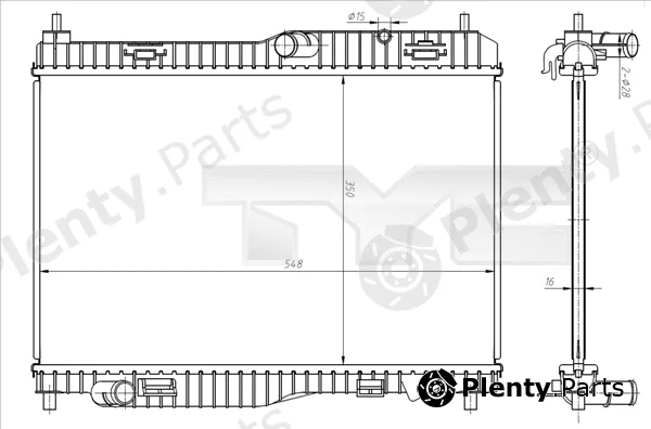 TYC 710-0058 — Radiator, engine cooling