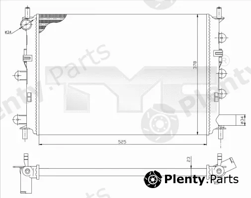 TYC 710-0034-R — Radiator, engine cooling