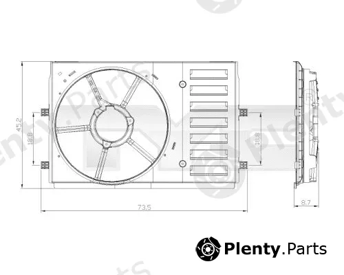 TYC 837-0035-1 — Support, radiator fan