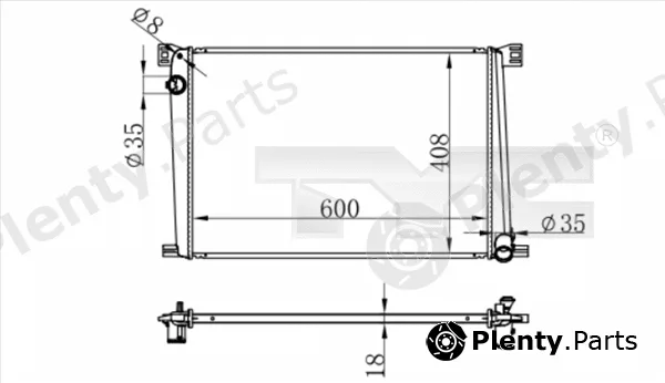 TYC 703-0011 — Radiator, engine cooling