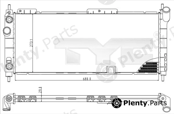 TYC 725-0003 — Radiator, engine cooling