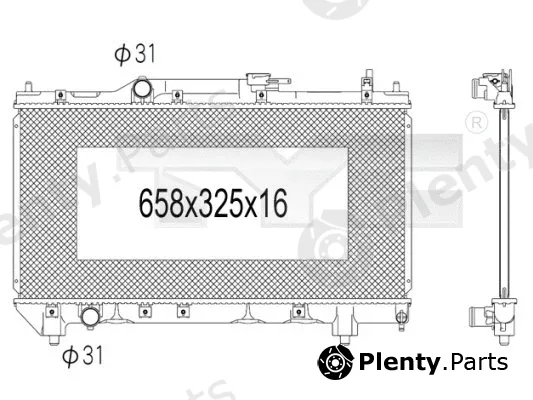 TYC 736-1003 — Radiator, engine cooling
