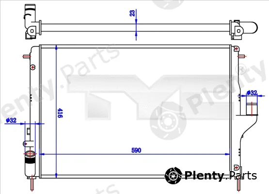 TYC 728-0056-R — Radiator, engine cooling