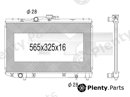 TYC 736-1026 — Radiator, engine cooling