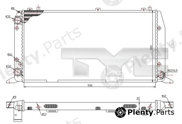 TYC 702-0035 — Radiator, engine cooling