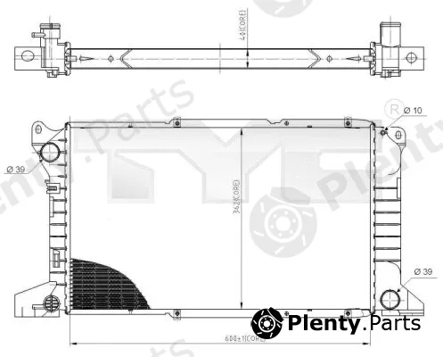 TYC 710-0053 — Radiator, engine cooling