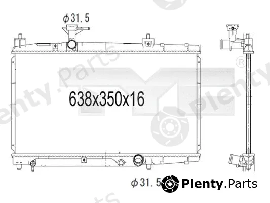 TYC 736-1010 — Radiator, engine cooling