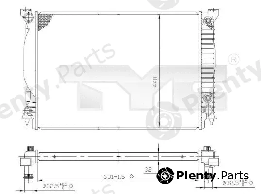 TYC 702-0021 — Radiator, engine cooling