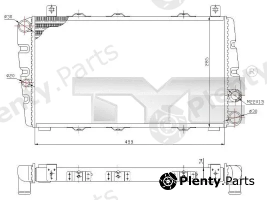 TYC 732-0001 — Radiator, engine cooling