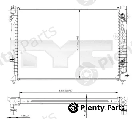 TYC 702-0003 — Radiator, engine cooling