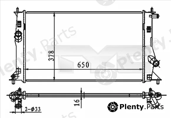 TYC 720-0012 — Radiator, engine cooling