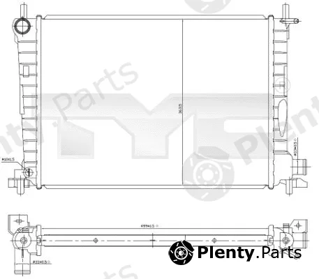 TYC 710-0027 — Radiator, engine cooling