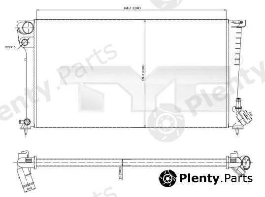 TYC 705-0001 — Radiator, engine cooling