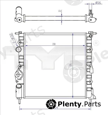 TYC 728-0013-R — Radiator, engine cooling