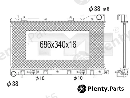 TYC 734-1004 — Radiator, engine cooling
